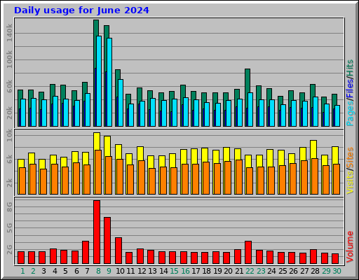 Daily usage for June 2024